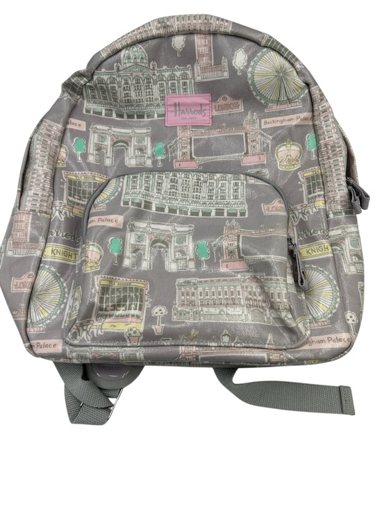 Harrods Handbags - Harrods London Landmarks Backpack in Grey & Pastel Pink